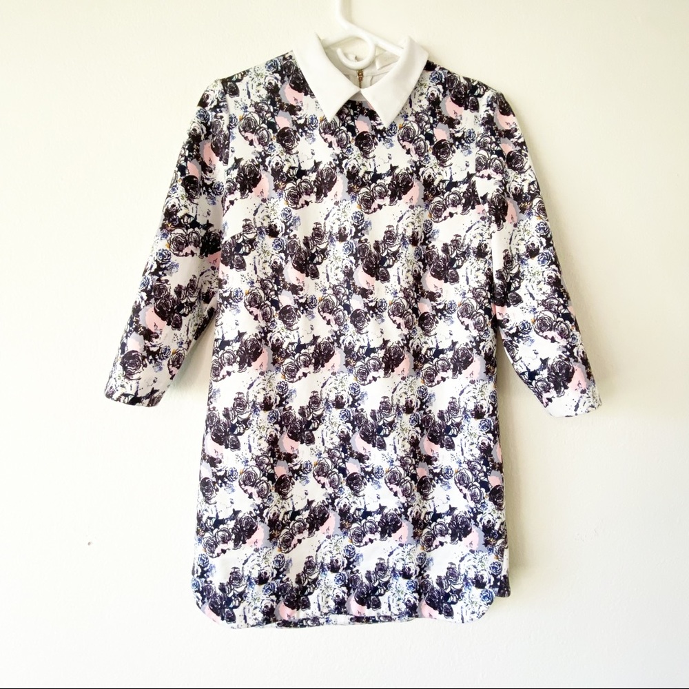 Cozy Floral Mini Dress